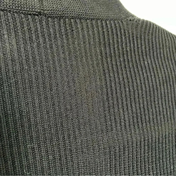 Eileen Fisher 100% tencel lyocell  black ribbed open cardigan - Picture 2 of 6